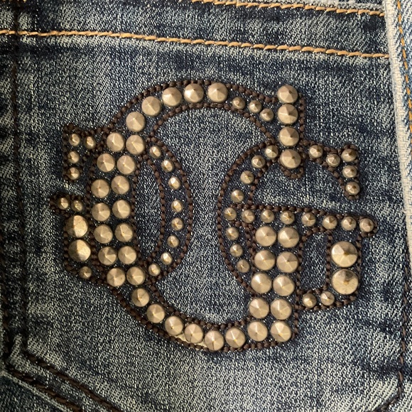 Guess Premium flare women jeans size 29 with studded pockets - Picture 8 of 8